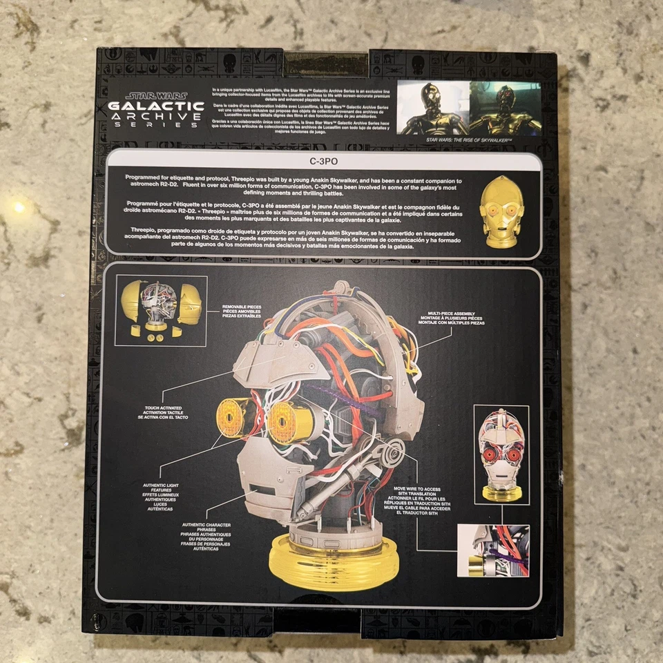 Casco Disney Parks D23 Expo Star Wars Galactic Archive C-3PO ¡Nuevo Sellado! Foto 3 de 4