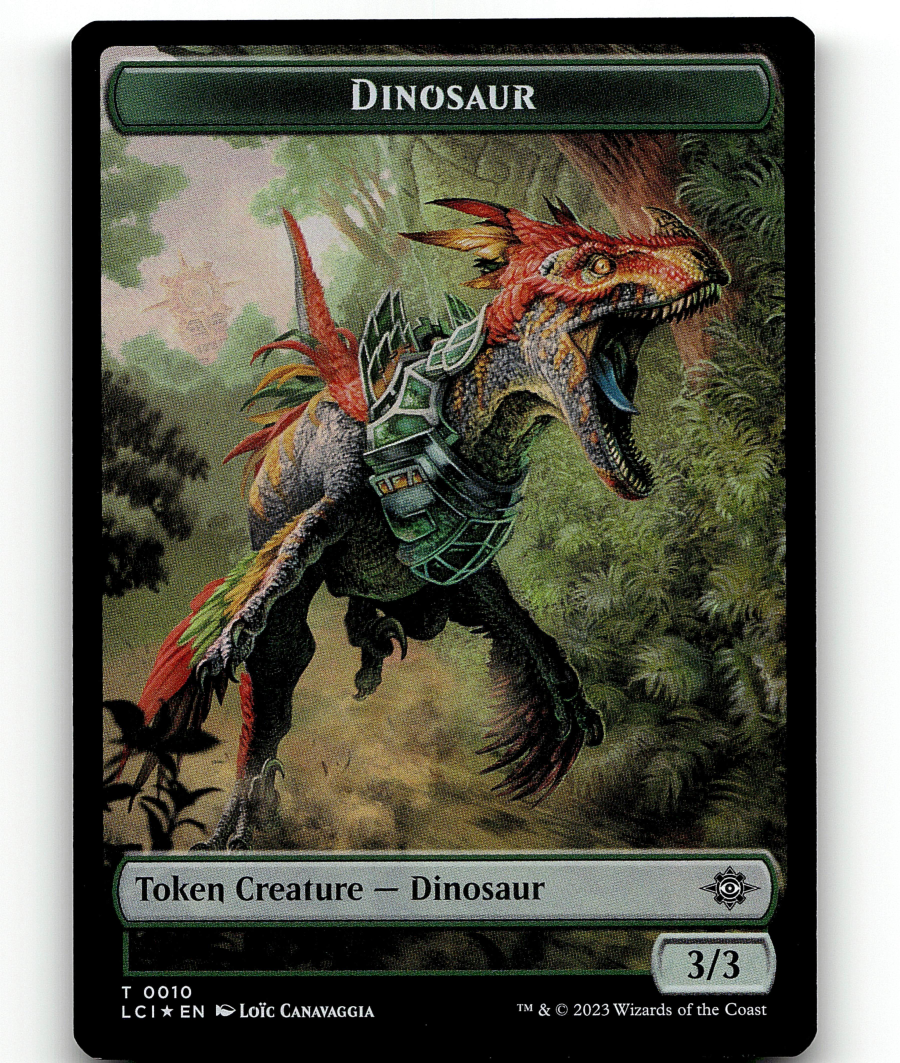 FOIL - MTG Map Dinosaur (0010) Double-Sided Token The Lost Caverns