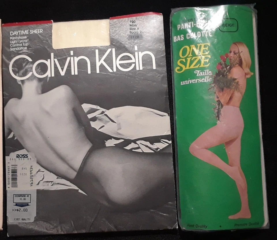 Pantimedias vintage años 60 a 90 ¡Lote de 9 paquetes sellados! Foto 3 de 4