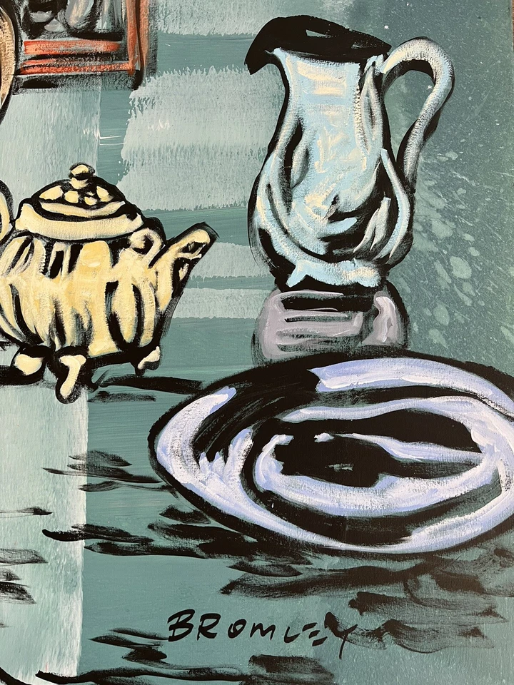 DAVID BROMLEY Children Series "portrait " Polymer on Canvas 121.5 x 152.5cm - image 4 of 4