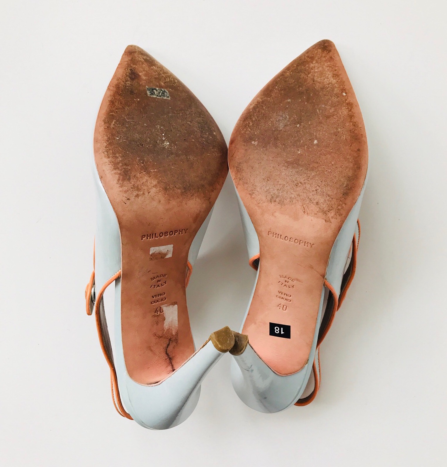 PHILOSOPHY DI ALBERTA FERRETTI Mint Point Toe Court shoes with with with orange Trim UK7 34cf86 PHILOSOPHY DI ALBERTA FERRETTI Mint Point Toe Court shoes with with with orange Trim UK7 34cf86