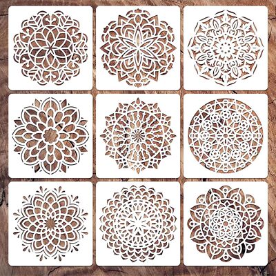 Mandala Stencils for Painting, Small Rangoli Stencils for 4 inch round pattern