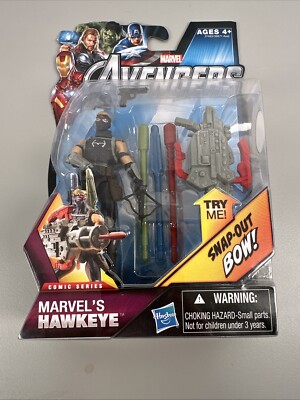 Marvel Avengers Movie 4 Inch Action Figure Marvels Hawkeye SnapOut Bow!