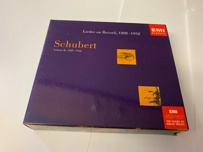 Schubert Lieder on Record, Vol.2 -  3 CD UNPLAYED MINT/EX [B37]