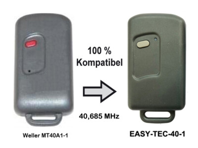 Ersatz Handsender für 1 Kanal 40,685 Mhz. AM Weller MT40A1-1 durch EASY-TEC-40-1