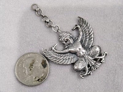 Pendentif Garuda En Argent 925 - Oiseau Mythique, 9 Grammes - Bijou Neuf Avec étiquettes