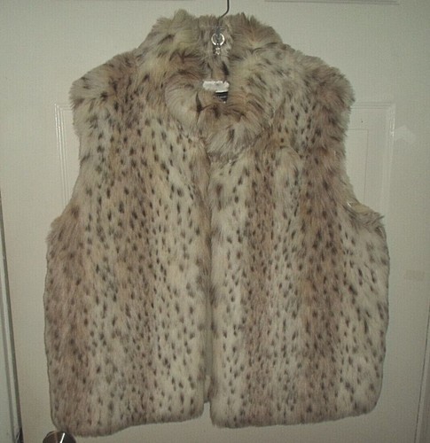 Valerie Stevens Size L/XL Faux Fur Vest 
