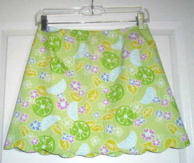 Lilly Pulitzer Multi Color Cotton A-Line Mini Skirt Fully Lined Size 2!