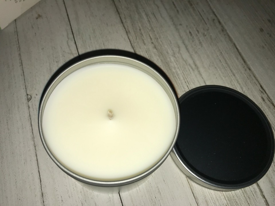 Trader Joe's Grapefruit Scented Candle Tin Seasonal 5.7 oz Soy Wax