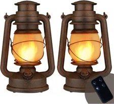 LED  Lantern Flickering Flame,Indor/Outdoor Hanging,Remote Control,Timer,Battery