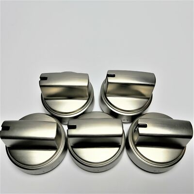 5X Bedienknopf aus Edelstahl für GE Gas Range Stove 4363588 PS11729081 Knob