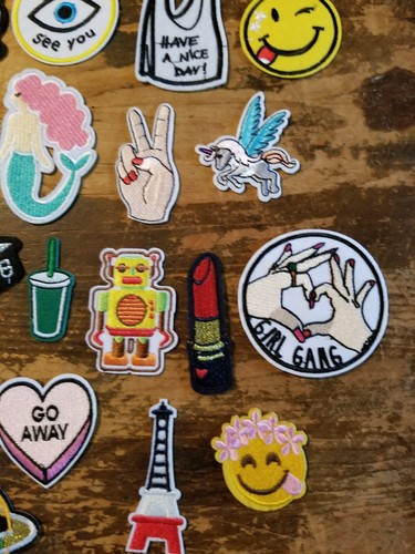 Patches Lot of 30 Total Iron-On New Patch Fashion Embroidered Never Used - Picture 5 of 11