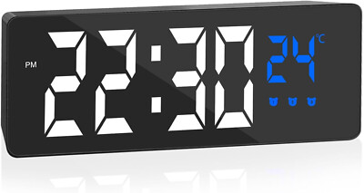 Wecker Digitaler LED-Wecker mit 8 Modi RGB-Anzeige Digitaluhr mit großer LED-Anz