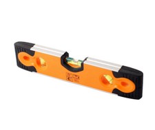 Heavy Duty 9" Magnetic Torpedo Level Aluminium Frame 3 Vials Rubber End Caps