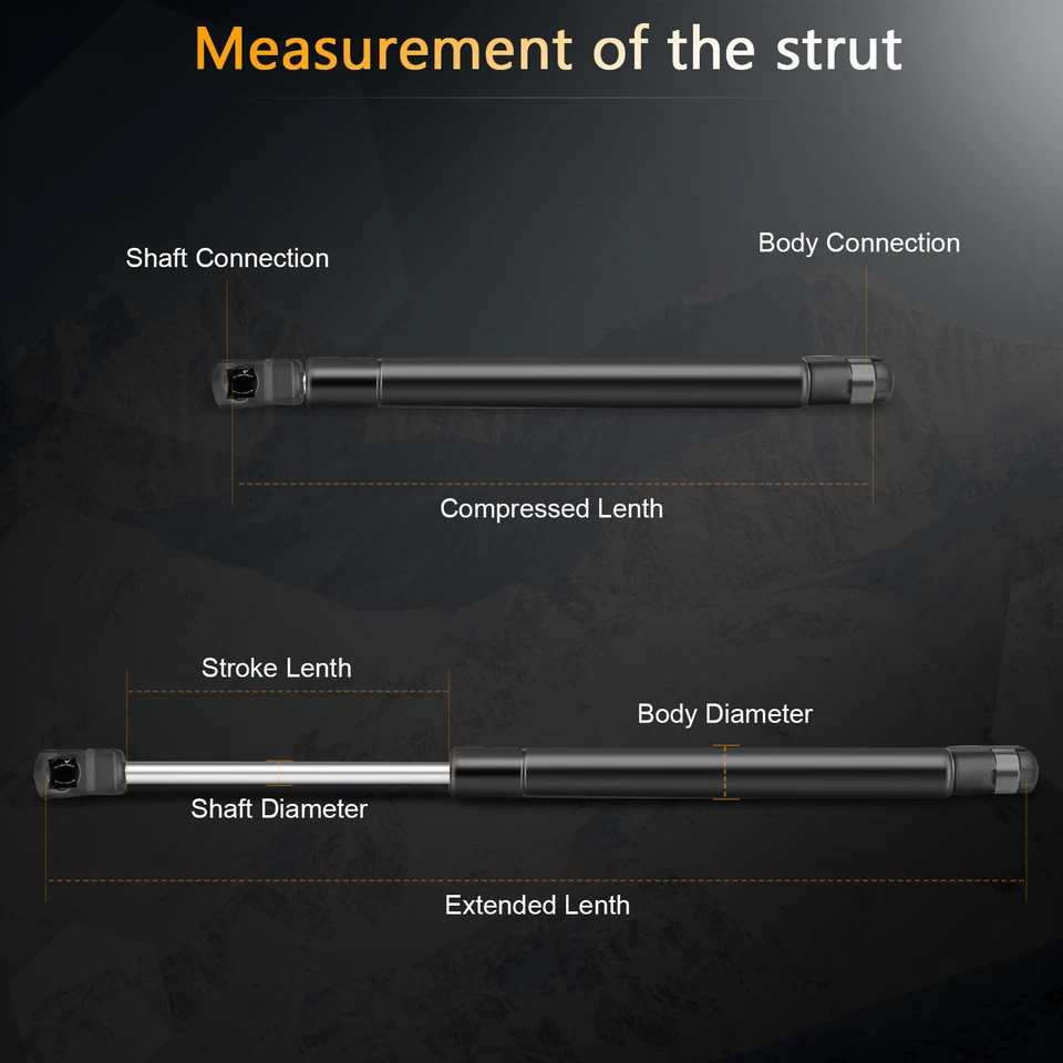 For 2004-2015 Nissan Titan Front Hood Gas Charged Lift Supports Shocks Struts X2 - Imagem 2 de 4