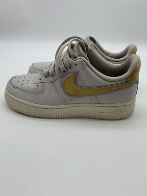 Nike Air Force White Trainers Gold Swoosh UK size US EU Women  UK