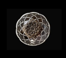 BOBECHE TAZZA COPPA GRANDE IN CRISTALLO TRASPARENTE LISA Ø20 RICAMBIO LAMPADARIO