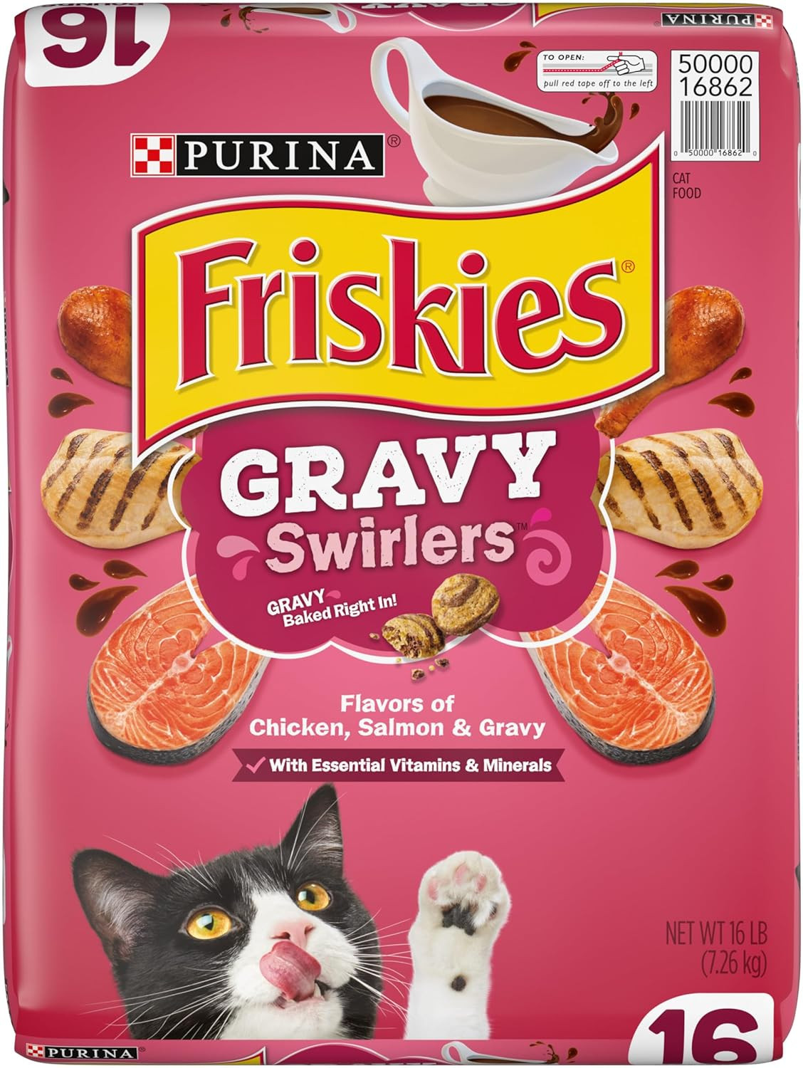 Purina Dry Cat Food, Gravy Swirlers - 16 Lb. Bag