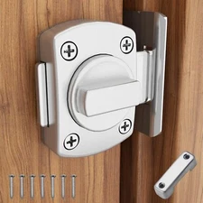 Rotate Bolt Latch Stainless Steel Double Sided Gate Hardware Door Lock Latch ...