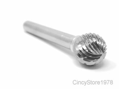 SD5D Ball Shape Tungsten Carbide Burr Bur Cutting Tool Die Grinder Bit 1/4'' NEW