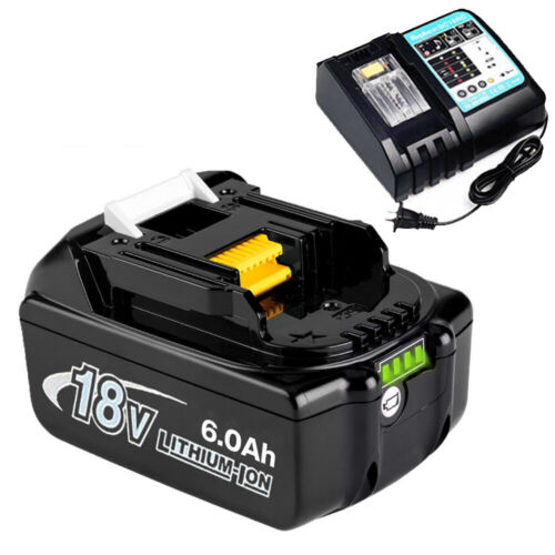 2X Batería Original 18V 6,0Ah Para Makita BL1850 BL1830 BL1860 Indicador/Cargador Led - Imagen 22 de 44