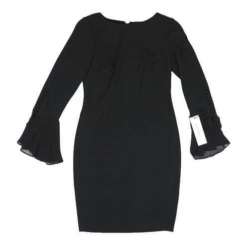 Calvin Klein Women Chiffon Cape Sheath Dress size 8 Blossom | eBay