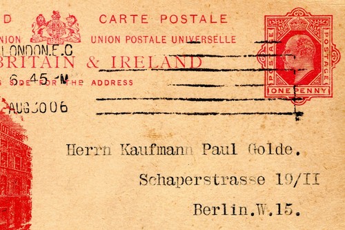 GB KEVII ADVERT Stationery UPU Card ILLUSTRATED *WEBSTER TEA* 1906 Germany E102a - Picture 7 of 12