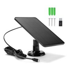 4W 5V Solar Cell Panel Charger USB for EUFY Security Camera Home Light Doorbell
