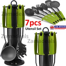 7Pcs Kitchen Utensils Silicone Spatula Set – Non-Stick Cooking with Nylon Handle