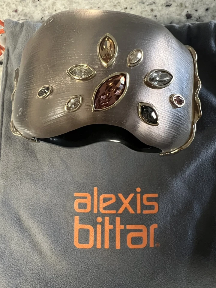 Bracelete grande Alexis Bittar cristal e lucite - Imagem 3 de 4