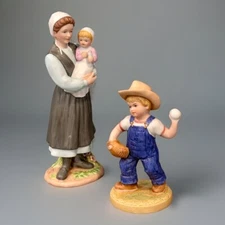 2 HOMCO Home Interiors DENIM DAYS Play Ball #1522-85 Rebekah's Baby #14961-98 #7