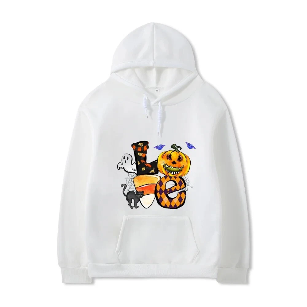 Hoodies Sweatshirts Spooky Pumpkin Devil Sweatshirt American