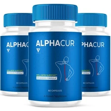 (3 Pack) AlphaCur Nerve Relief Capsules, Alpha Cur Nerve Health (180 Capsules)