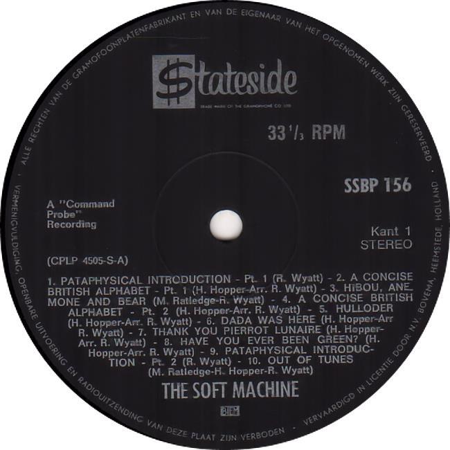 SOFT MACHINE 1968 Holland ONLY Record & Book Club lp EX grade