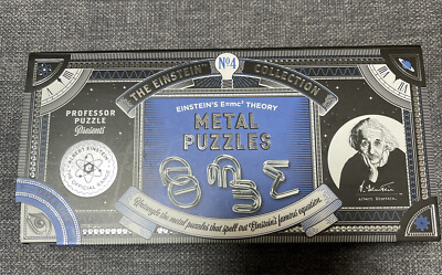 The Einstein Collection Metal Brain Teaser 3 Puzzle Set