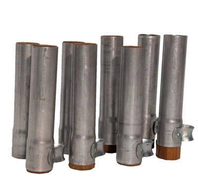 #ad Lot of 8: Unknown 6quot; Metal Pipe Tube Clamp Handle Extender Wire Protect Parts $24.99