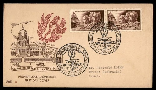 Mayfairstamps France FDC 1951 Picque Roussin and Villemen First Day Cover aax_26