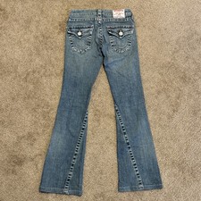Vintage True Religion Joey Jeans Women  s 23 Flare Low Rise Made USA Y2K