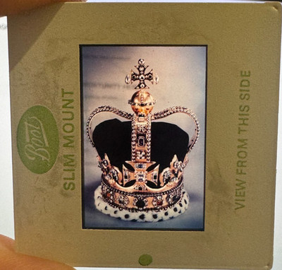 Vintage 35mm Dias Crown Jewels Orb Sceptre Royal Collection - getestet Projektor