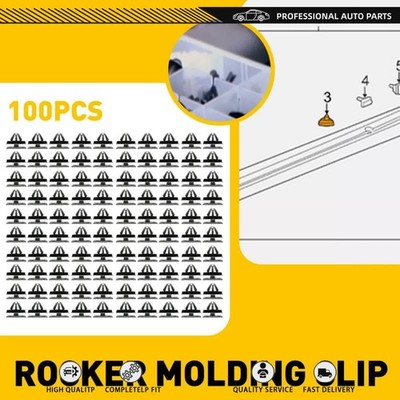 100pcs Fender Flare Clip Rocker Moulding Retainer For Jeep Wrangler Fit 9mm Hole