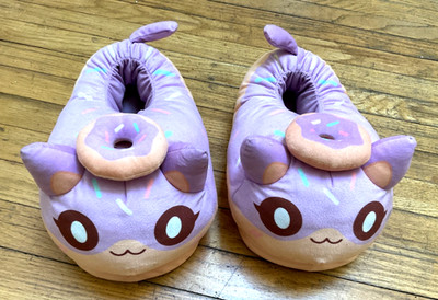 Aphmau Collectible Plush Donut Cat Slippers