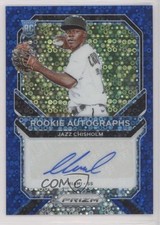 2021 Panini Prizm Rookie Blue Donut Circle 41/49 Jazz Chisholm #RA-JZ Auto 1k0s