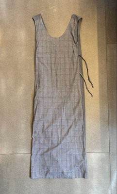 FWK by ENGINEERED GARMENTS graues Sommerkleid Größe 2 Glencheck Baumwolle...