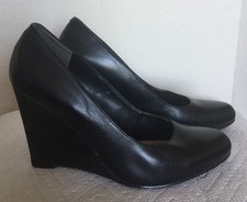 Nine West Leather Women's Pointed Toe Wedge Heels Shoes Size 7.5