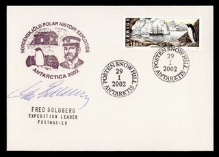 DR WHO 2002 SWEDEN ANTARCTIC SNOW HILL EXPEDITION LEADER SIGNED R96742