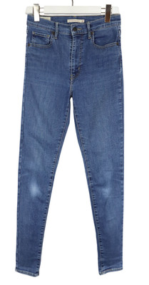 Levi's Mile High Super Skinny Premium Big E Jeans Damen W29/L32 Blau Zip Fly