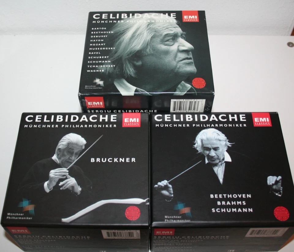 CELIBIDACHE - Münchner Philharmoniker - SAMMLUNG - 3 BOXEN - 33CDs - TOP ZUSTAND
