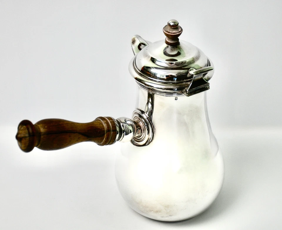 Antique Emelie Puiforcat French Silver Plate Chocolate Pot - Excellent Condition - Image 4 of 4