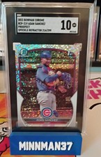 23 Bowman Chrome Adan Sanchez #BCP-219 Speckle Refractor /299 (RC) SGC 10