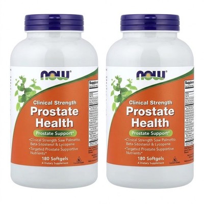 NOW Foods Prostate Health Clinical Strength 180 Softgels (PACK OF 2)